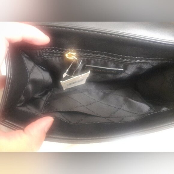 Michael Kors Black Serena Quilted Chain Shoulder Bag - Picture 7 of 16